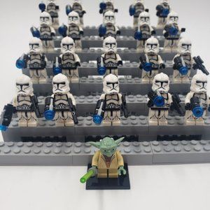 Yoda with Clone Trooper Army Custom Mini figures, Star Wars, Minifigures